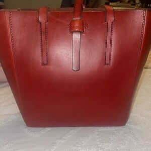 Lucky brown leather tote